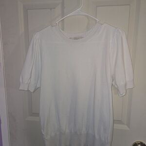LOFT Classic White Knit Top